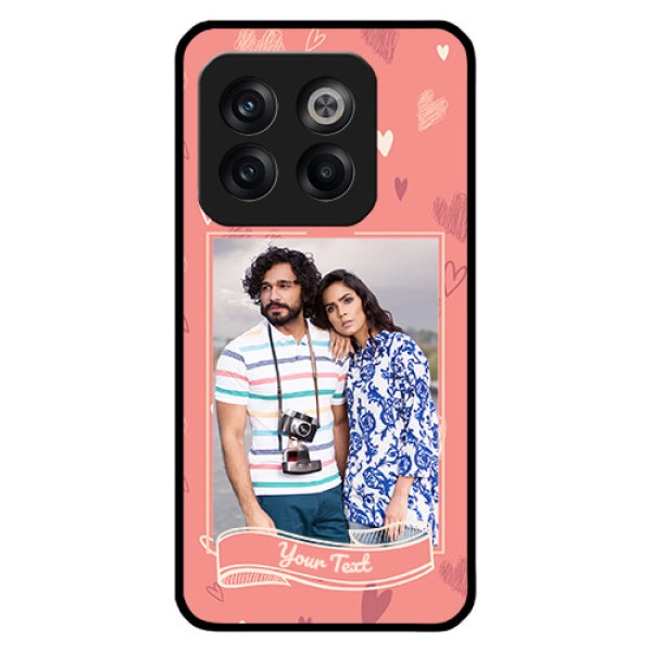 OnePlus 10T 5G Custom Glass Phone Case - Love doodle art Design