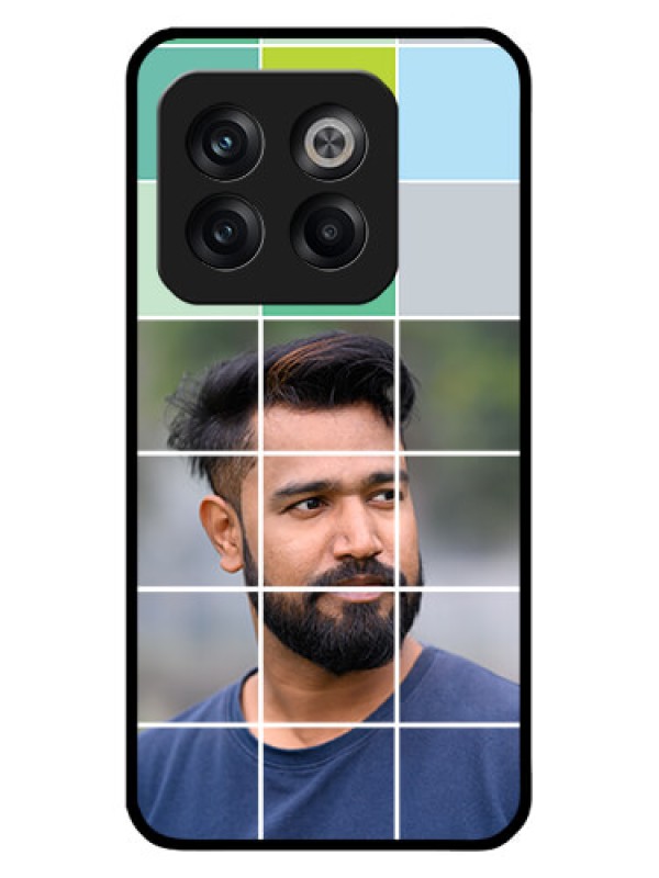 Custom OnePlus 10T 5G Photo Printing on Glass Case - with white box pattern