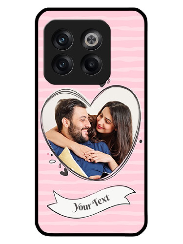 Custom OnePlus 10T 5G Custom Glass Phone Case - Vintage Heart Design