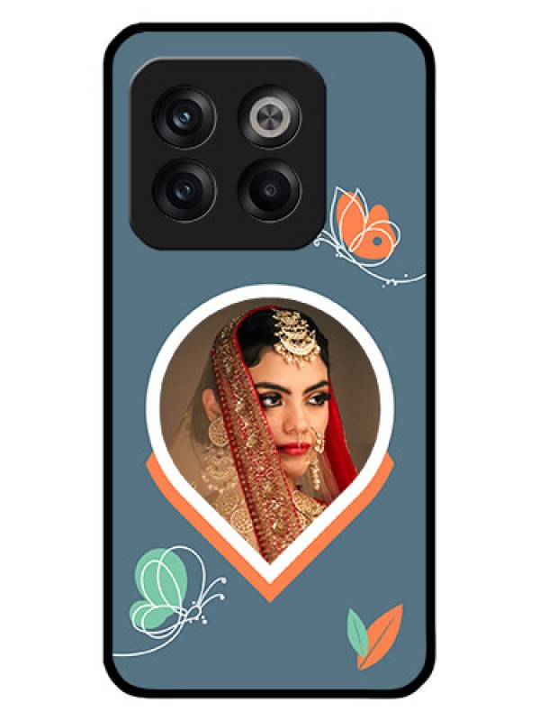 Custom OnePlus 10T 5G Custom Glass Mobile Case - Droplet Butterflies Design