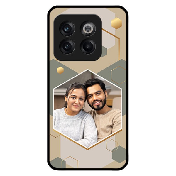 OnePlus 10T 5G Photo Printing on Glass Case - Stylish Hexagon Pattern Design OnePlus 10T 5G Photo Printing on Glass Case - Stylish Hexagon Pattern Design