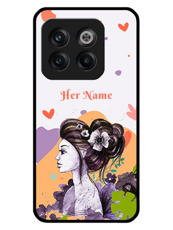 Custom OnePlus 10T 5G Personalized Glass Phone Case - Woman And Nature Design