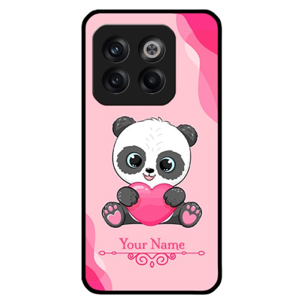 OnePlus 10T 5G Custom Glass Mobile Case - Cute Panda Design