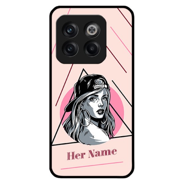 OnePlus 10T 5G Personalized Glass Phone Case - Rockstar Girl Design