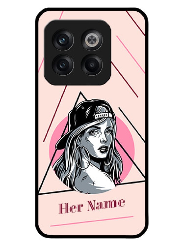 Custom OnePlus 10T 5G Personalized Glass Phone Case - Rockstar Girl Design