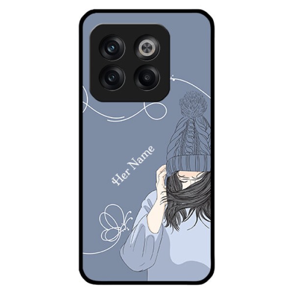 OnePlus 10T 5G Custom Glass Mobile Case - Girl in winter outfit Design OnePlus 10T 5G Custom Glass Mobile Case - Girl in winter outfit Design