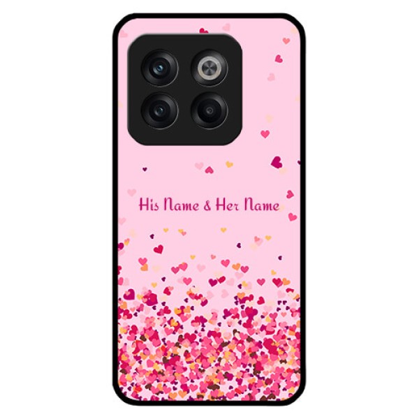 OnePlus 10T 5G Photo Printing on Glass Case - Floating Hearts Design OnePlus 10T 5G Photo Printing on Glass Case - Floating Hearts Design