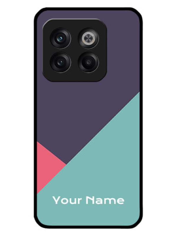 Custom OnePlus 10T 5G Custom Glass Mobile Case - Tri Color abstract Design