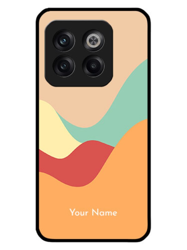Custom OnePlus 10T 5G Personalized Glass Phone Case - Ocean Waves Multi-colour Design
