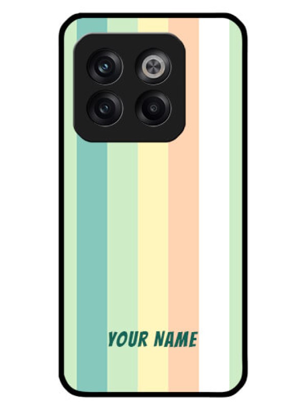 Custom OnePlus 10T 5G Photo Printing on Glass Case - Multi-colour Stripes Design