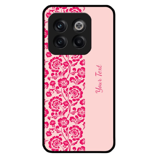 OnePlus 10T 5G Custom Glass Phone Case - Attractive Floral Pattern Design