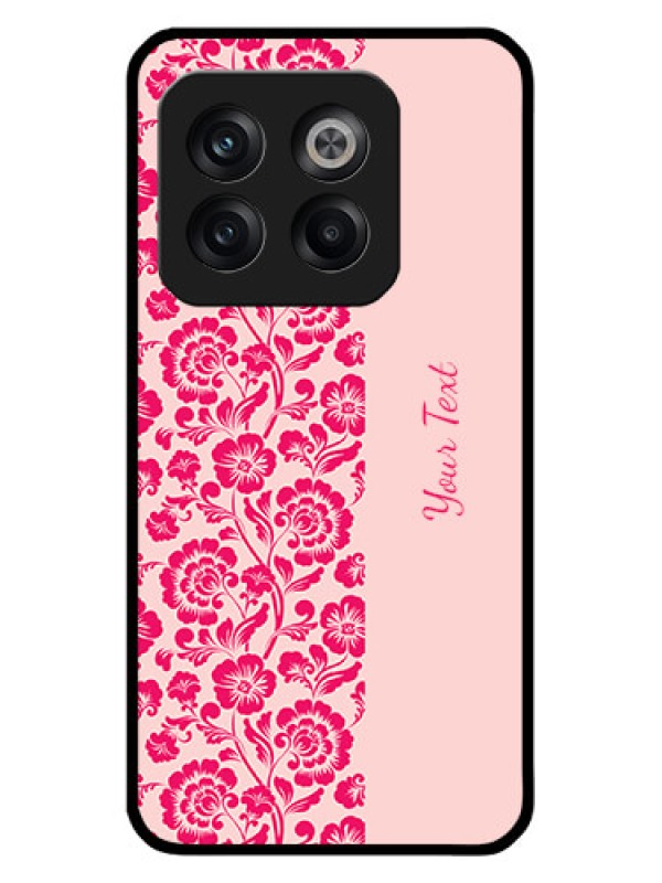 Custom OnePlus 10T 5G Custom Glass Phone Case - Attractive Floral Pattern Design