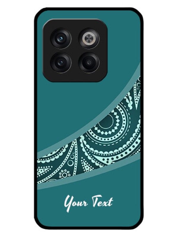 Custom OnePlus 10T 5G Photo Printing on Glass Case - semi visible floral Design