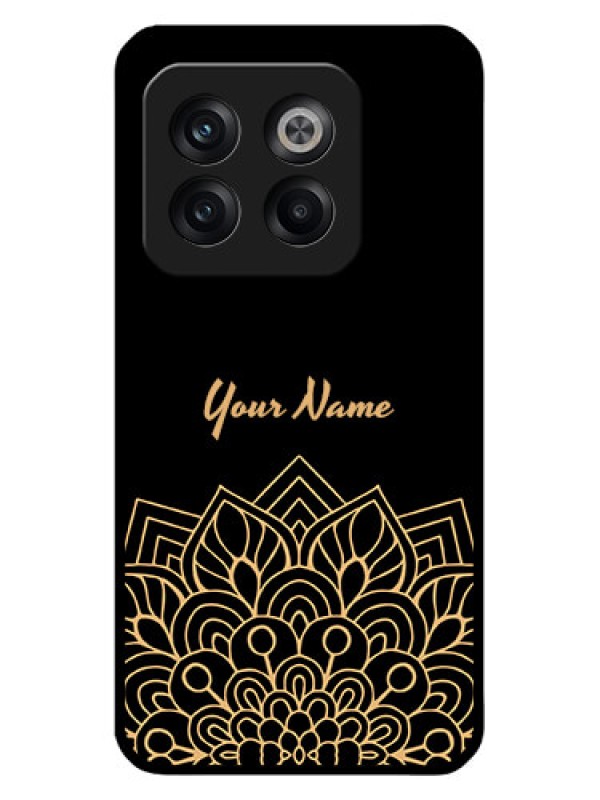 Custom OnePlus 10T 5G Custom Glass Phone Case - Golden mandala Design