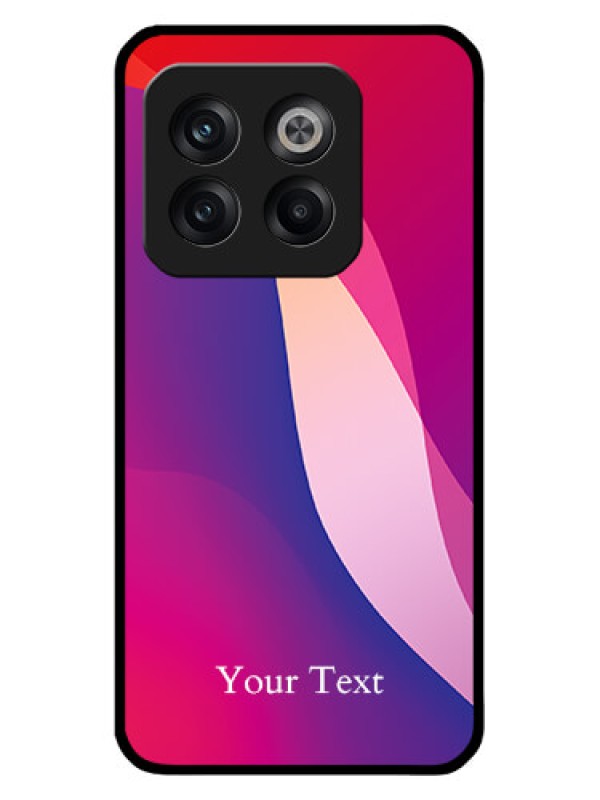 Custom OnePlus 10T 5G Personalized Glass Phone Case - Digital abstract Overlap Design