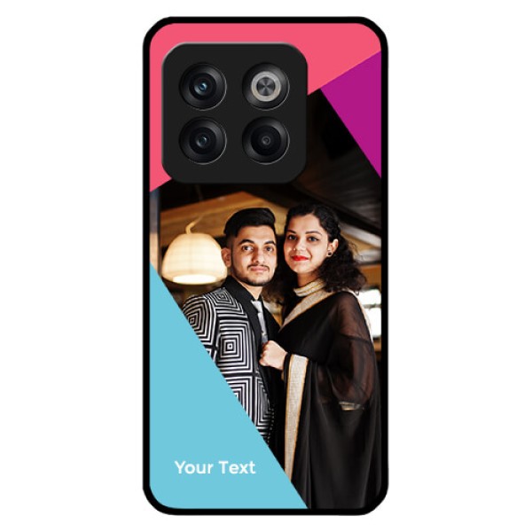 OnePlus 10T 5G Custom Glass Mobile Case - Stacked Triple colour Design OnePlus 10T 5G Custom Glass Mobile Case - Stacked Triple colour Design