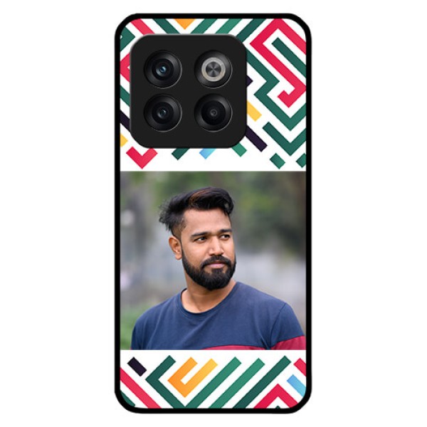 OnePlus 10T 5G Personalized Glass Phone Case - Colorful Maze Pattern Design OnePlus 10T 5G Personalized Glass Phone Case - Colorful Maze Pattern Design