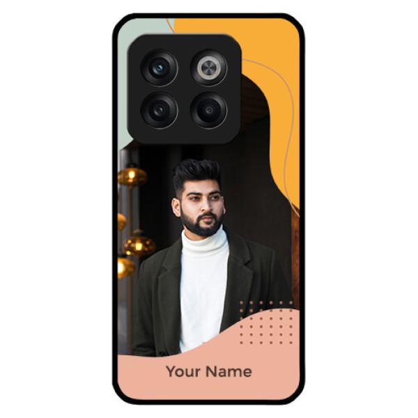 OnePlus 10T 5G Personalized Glass Phone Case - Tri-coloured overlay design OnePlus 10T 5G Personalized Glass Phone Case - Tri-coloured overlay design
