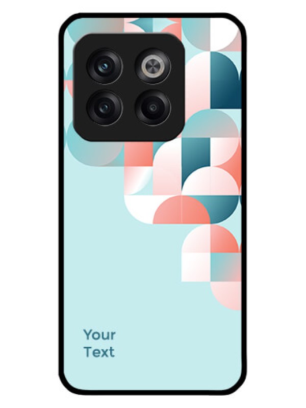 Custom OnePlus 10T 5G Custom Glass Phone Case - Stylish Semi-circle Pattern Design