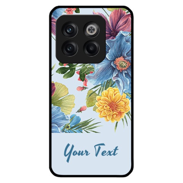 OnePlus 10T 5G Custom Glass Mobile Case - Stunning Watercolored Flowers Painting Design