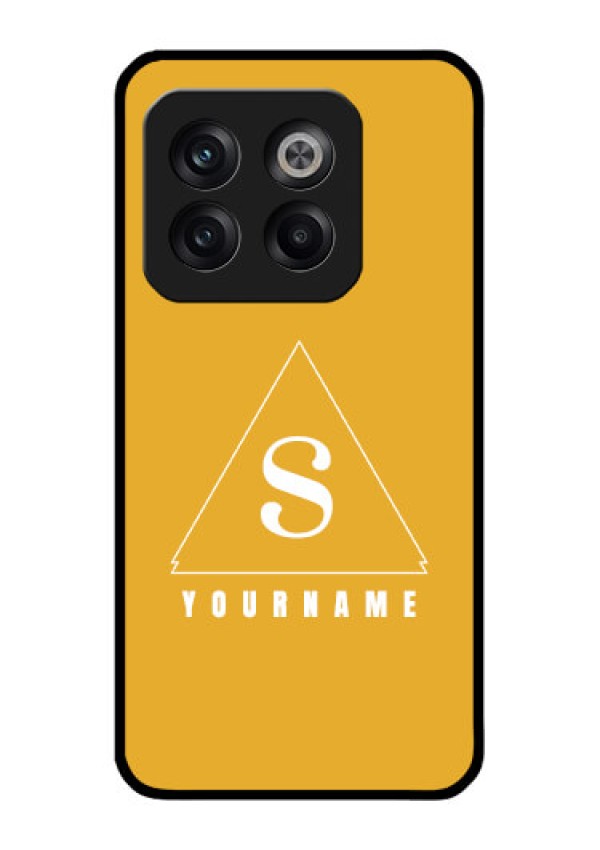 OnePlus 10T 5G Personalized Glass Phone Case - simple triangle Design