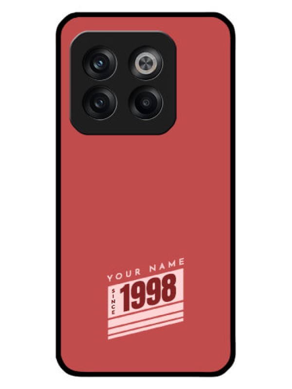 Custom OnePlus 10T 5G Custom Glass Phone Case - Red custom year of birth Design