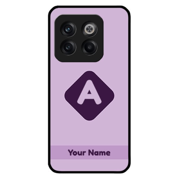 OnePlus 10T 5G Custom Glass Mobile Case - Custom Letter in curved badge Design OnePlus 10T 5G Custom Glass Mobile Case - Custom Letter in curved badge Design
