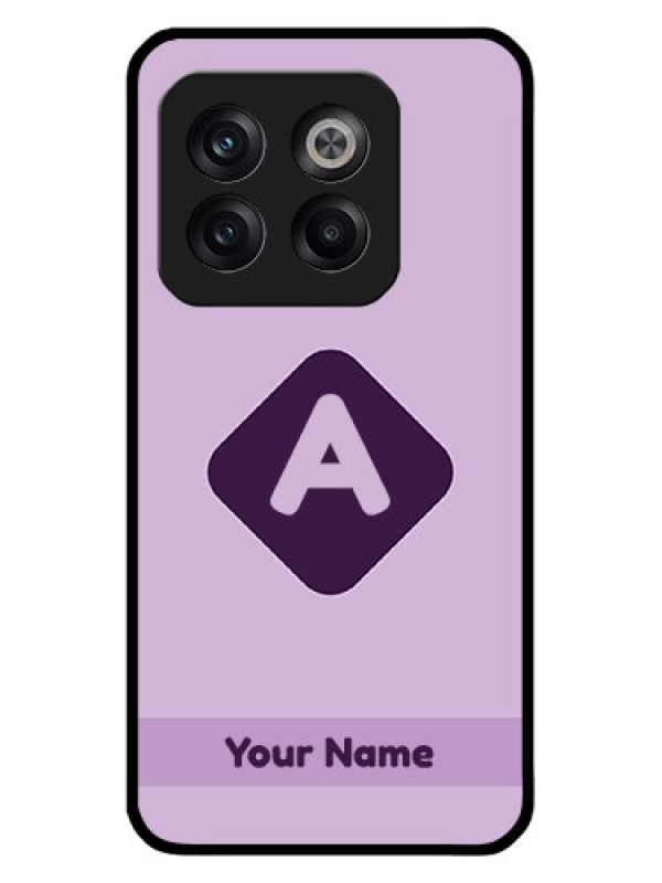 Custom OnePlus 10T 5G Custom Glass Mobile Case - Custom Letter in curved badge Design