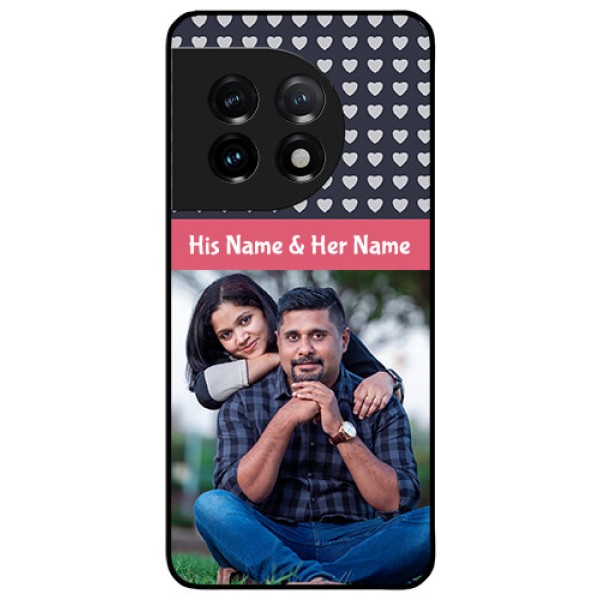 OnePlus 11 5G Custom Glass Mobile Case - Love Symbols Design