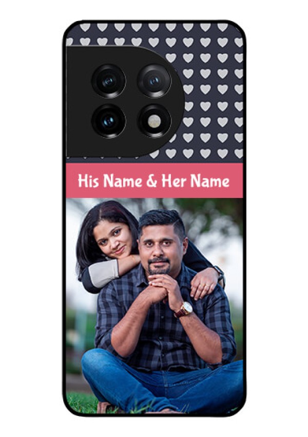 OnePlus 11 5G Custom Glass Mobile Case - Love Symbols Design