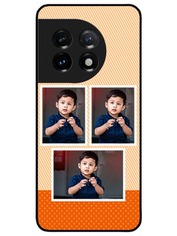 Custom OnePlus 11 5G Photo Printing on Glass Case - Bulk Photos Upload Design