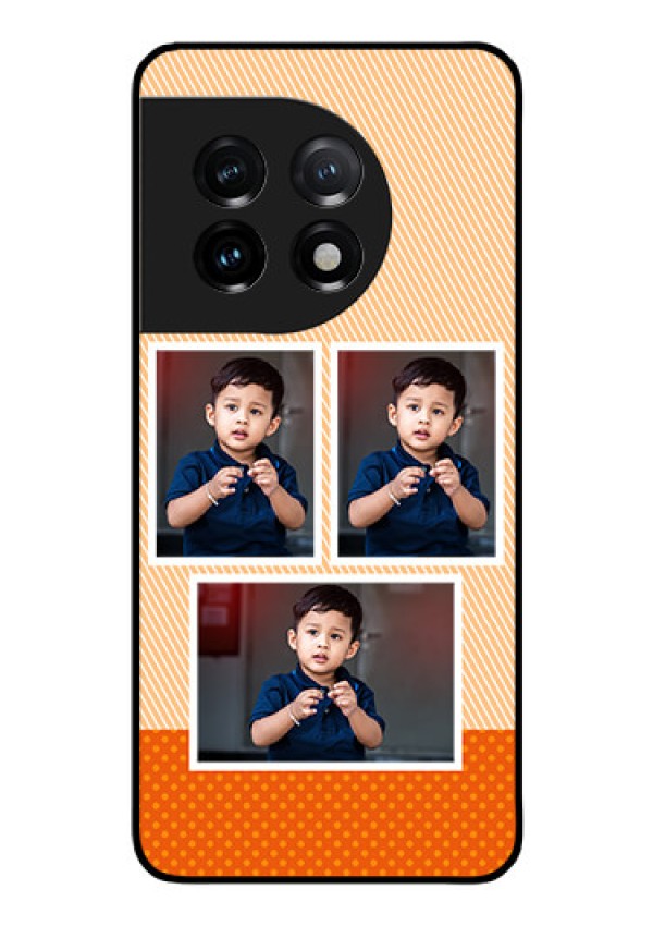 OnePlus 11 5G Photo Printing on Glass Case - Bulk Photos Upload Design