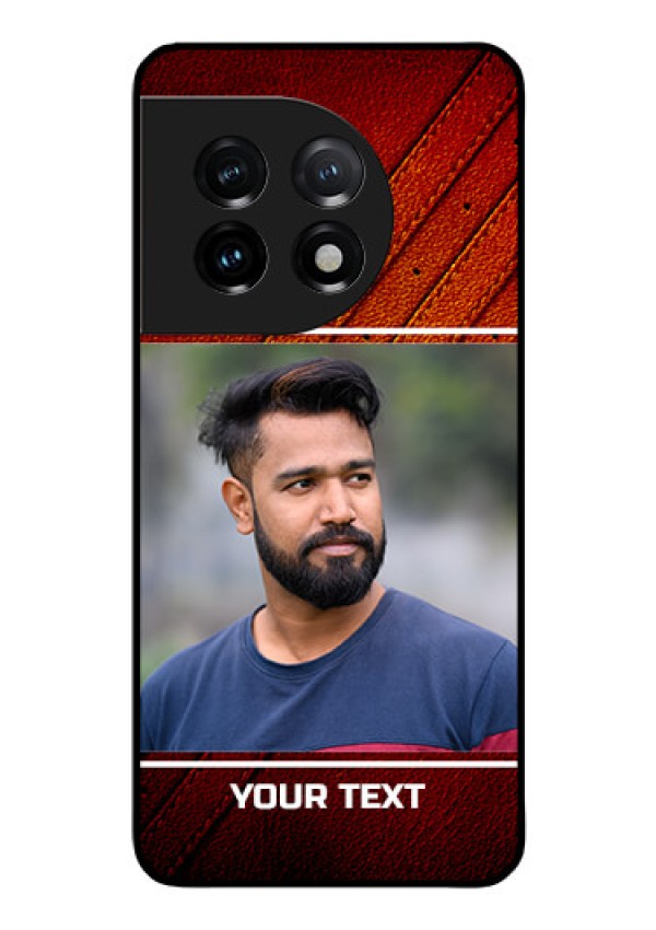 OnePlus 11 5G Personalized Glass Phone Case - Leather Phone Case Design