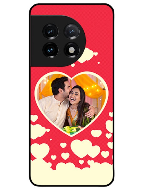 Custom OnePlus 11 5G Custom Glass Mobile Case - Love Symbols Phone Cover Design