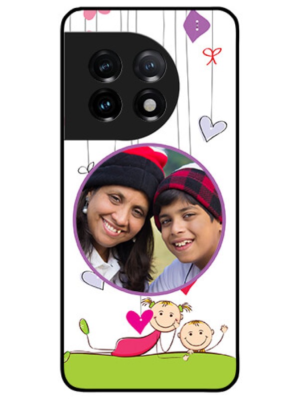 Custom OnePlus 11 5G Photo Printing on Glass Case - Cute Kids Phone Case Design