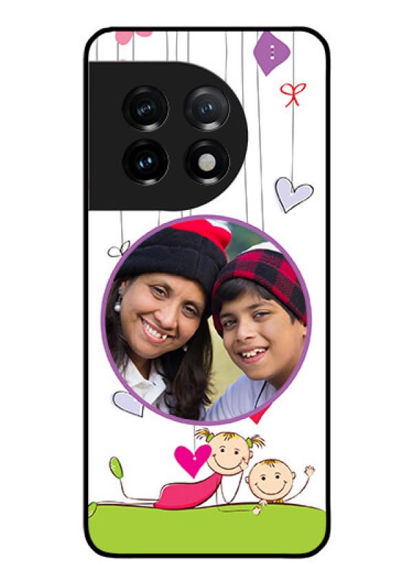 OnePlus 11 5G Photo Printing on Glass Case - Cute Kids Phone Case Design
