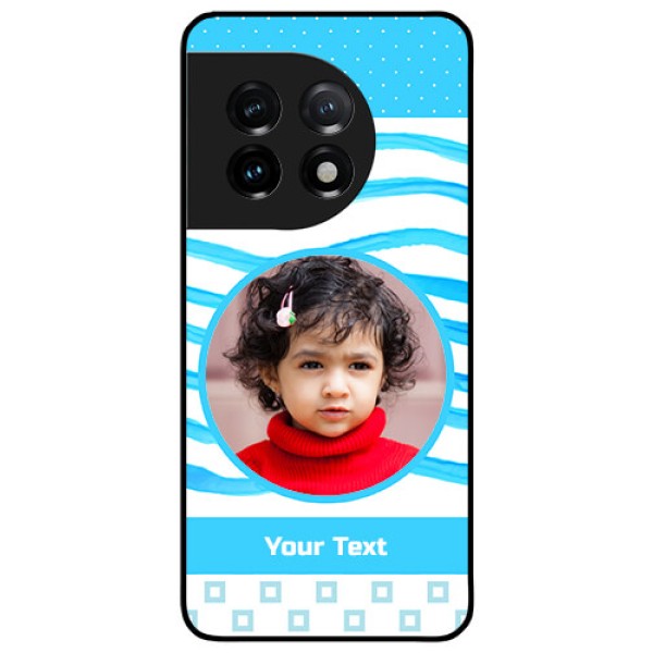 OnePlus 11 5G Custom Glass Phone Case - Simple Blue Case Design OnePlus 11 5G Custom Glass Phone Case - Simple Blue Case Design