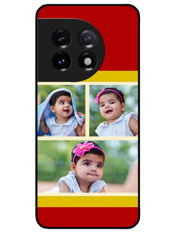 Custom OnePlus 11 5G Custom Glass Mobile Case - Multiple Pic Upload Design