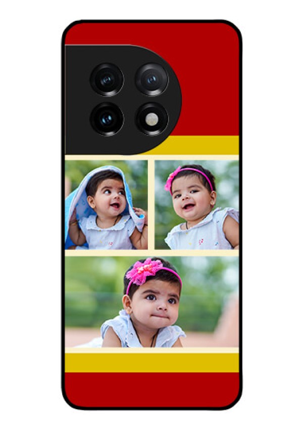 OnePlus 11 5G Custom Glass Mobile Case - Multiple Pic Upload Design
