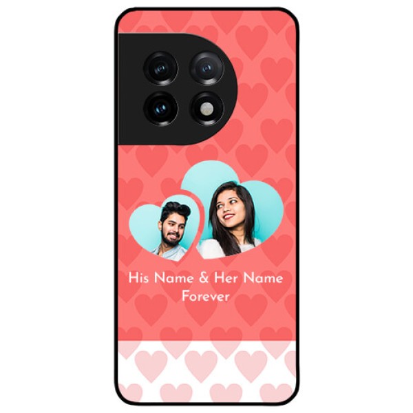 OnePlus 11 5G Personalized Glass Phone Case - Couple Pic Upload Design OnePlus 11 5G Personalized Glass Phone Case - Couple Pic Upload Design