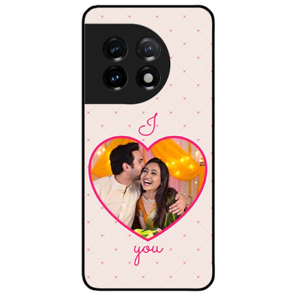 OnePlus 11 5G Custom Glass Mobile Case - Heart Shape Design