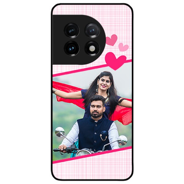 OnePlus 11 5G Custom Glass Phone Case - Love Shape Heart Design OnePlus 11 5G Custom Glass Phone Case - Love Shape Heart Design