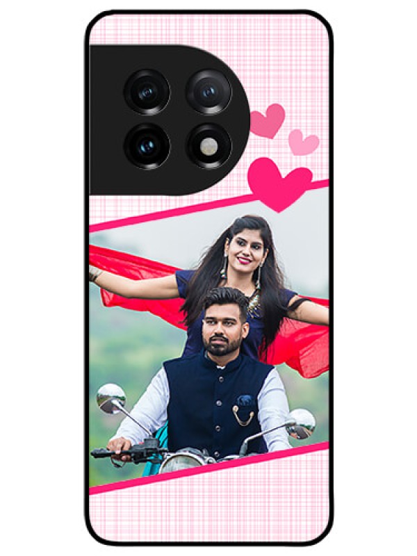 Custom OnePlus 11 5G Custom Glass Phone Case - Love Shape Heart Design
