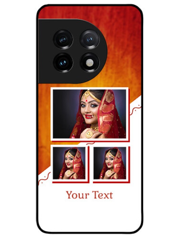 Custom OnePlus 11 5G Custom Glass Phone Case - Wedding Memories Design