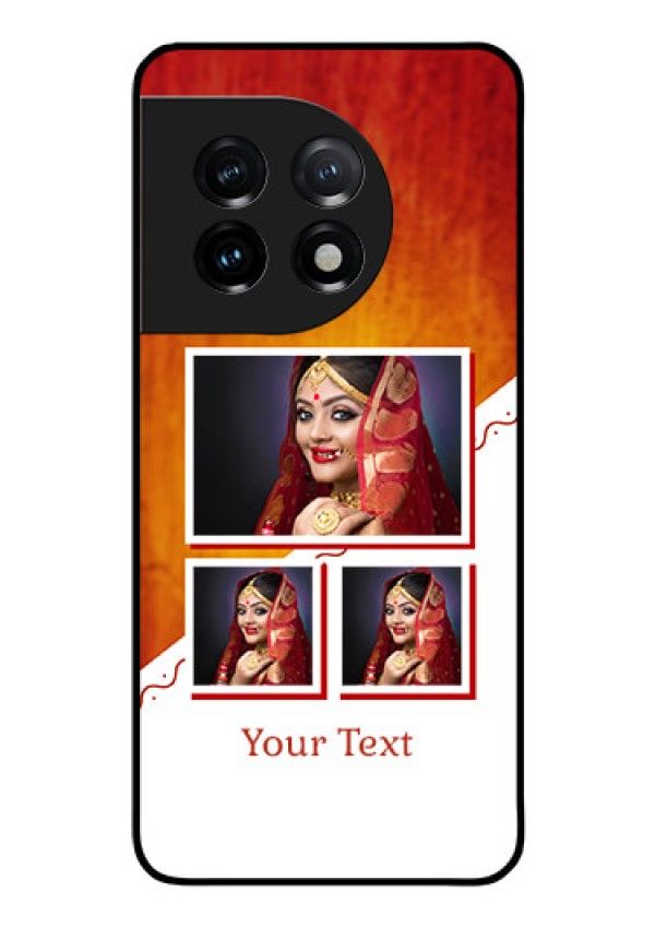 OnePlus 11 5G Custom Glass Phone Case - Wedding Memories Design