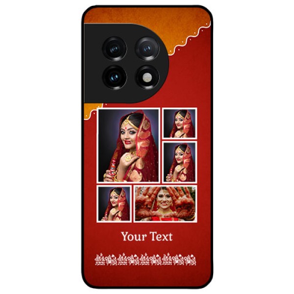 OnePlus 11 5G Personalized Glass Phone Case - Wedding Pic Upload Design