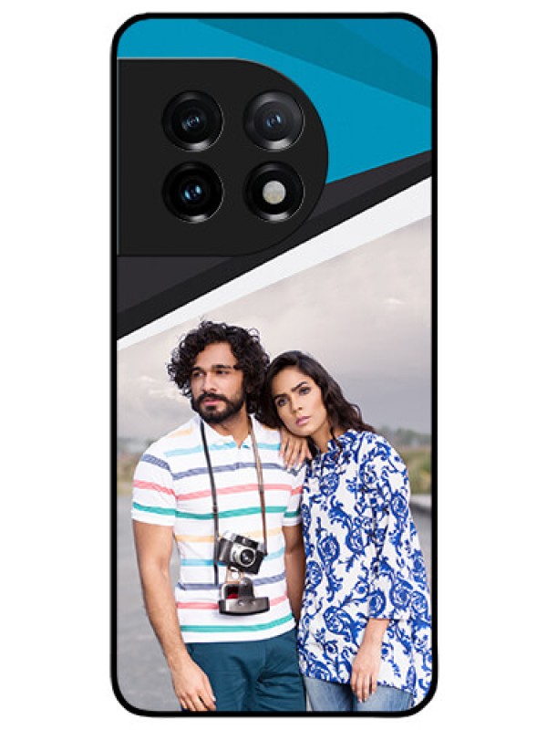 Custom OnePlus 11 5G Photo Printing on Glass Case - Simple Pattern Photo Upload Design