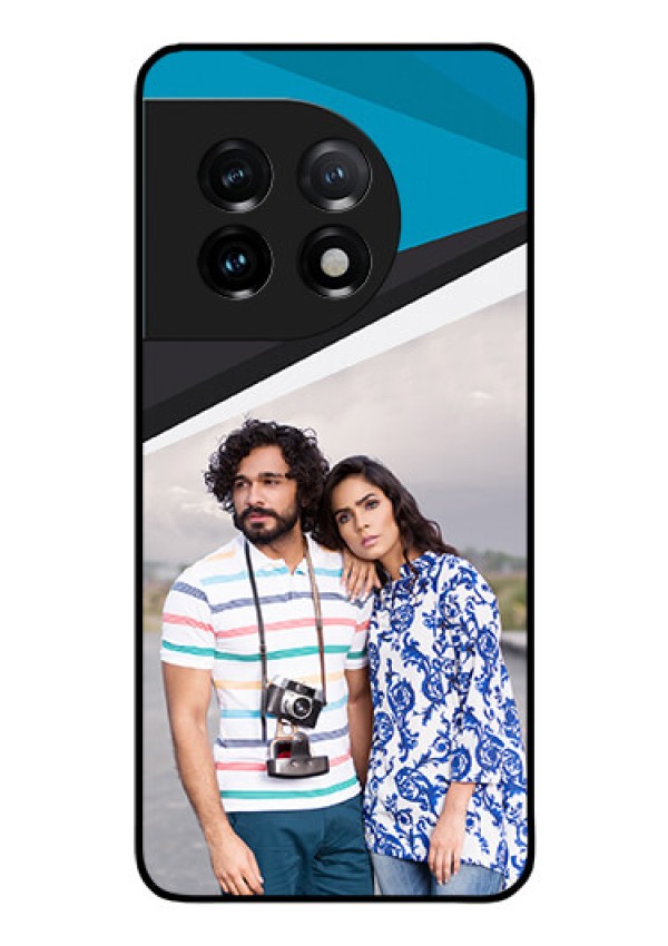 OnePlus 11 5G Photo Printing on Glass Case - Simple Pattern Photo Upload Design