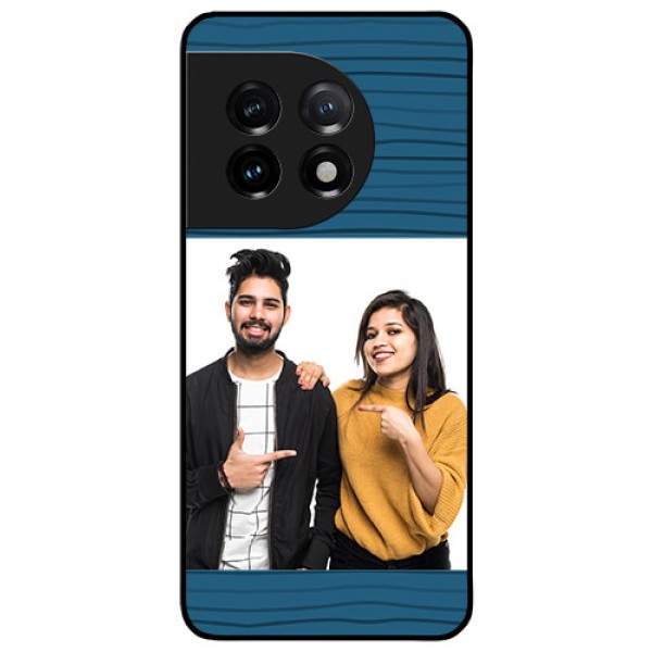 OnePlus 11 5G Custom Glass Phone Case - Blue Pattern Cover Design OnePlus 11 5G Custom Glass Phone Case - Blue Pattern Cover Design