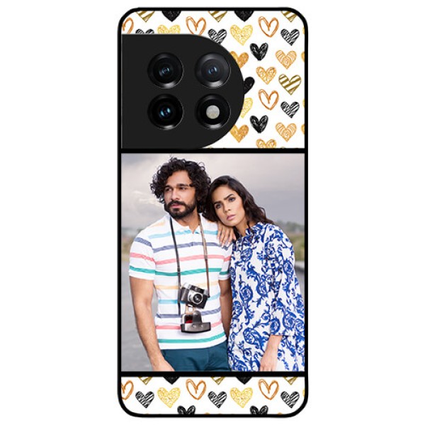 OnePlus 11 5G Photo Printing on Glass Case - Love Symbol Design